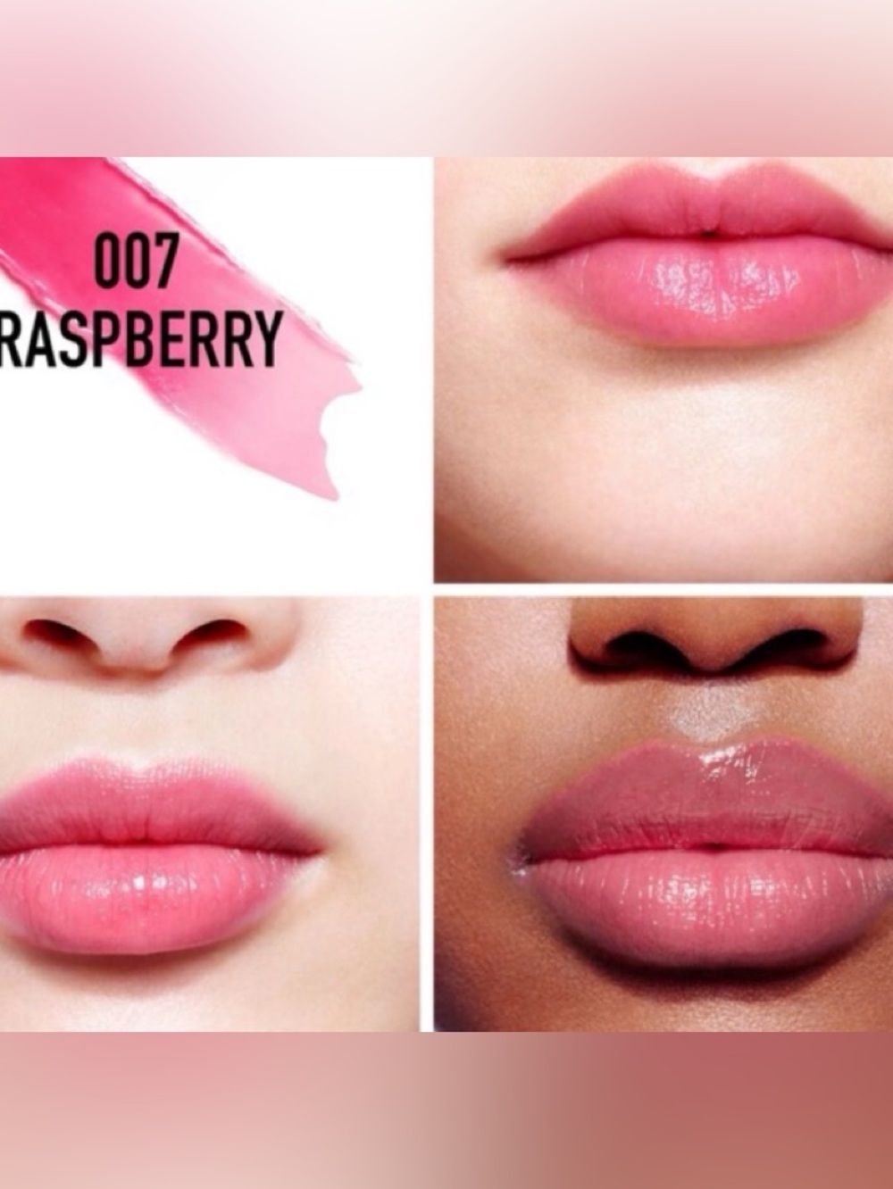 NIB DIOR ADDICT LIP GLOW In Raspberry - Picture 3 of 5